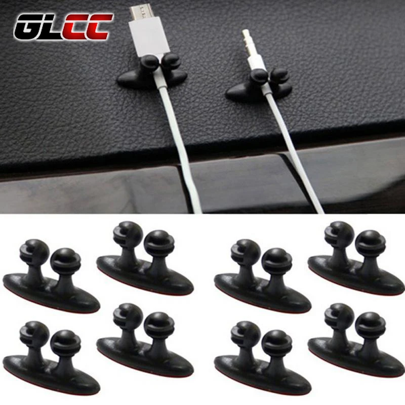 

8Pcs Car Wire Clip Fixed Clamp Cable Multifunction Fastener Clip Holder Wireless Charger Line USB Cable Clip In Auto Accessories