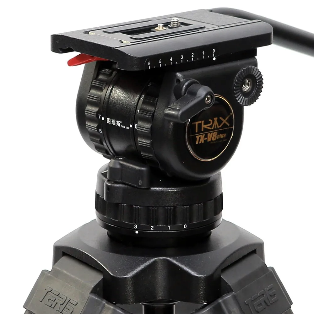 TRIX Teris V8 TS80 Fluid Head Professional Tripod Head 75mm bowl Load