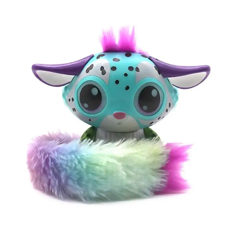 Acousto-optic Touch Response Interactive Pet Magic Colorful Tail Fox детские игрушки - Цвет: Sky Blue