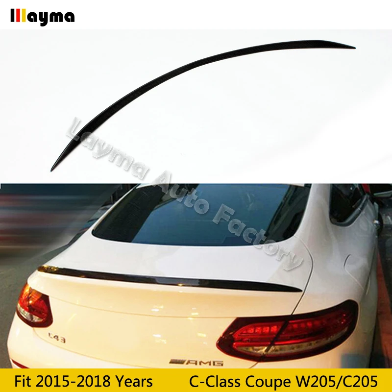 Carbon Fiber Trunk Spoiler Wing For 2015-2018 Mercedes Benz W205 C300 C63 Coupe