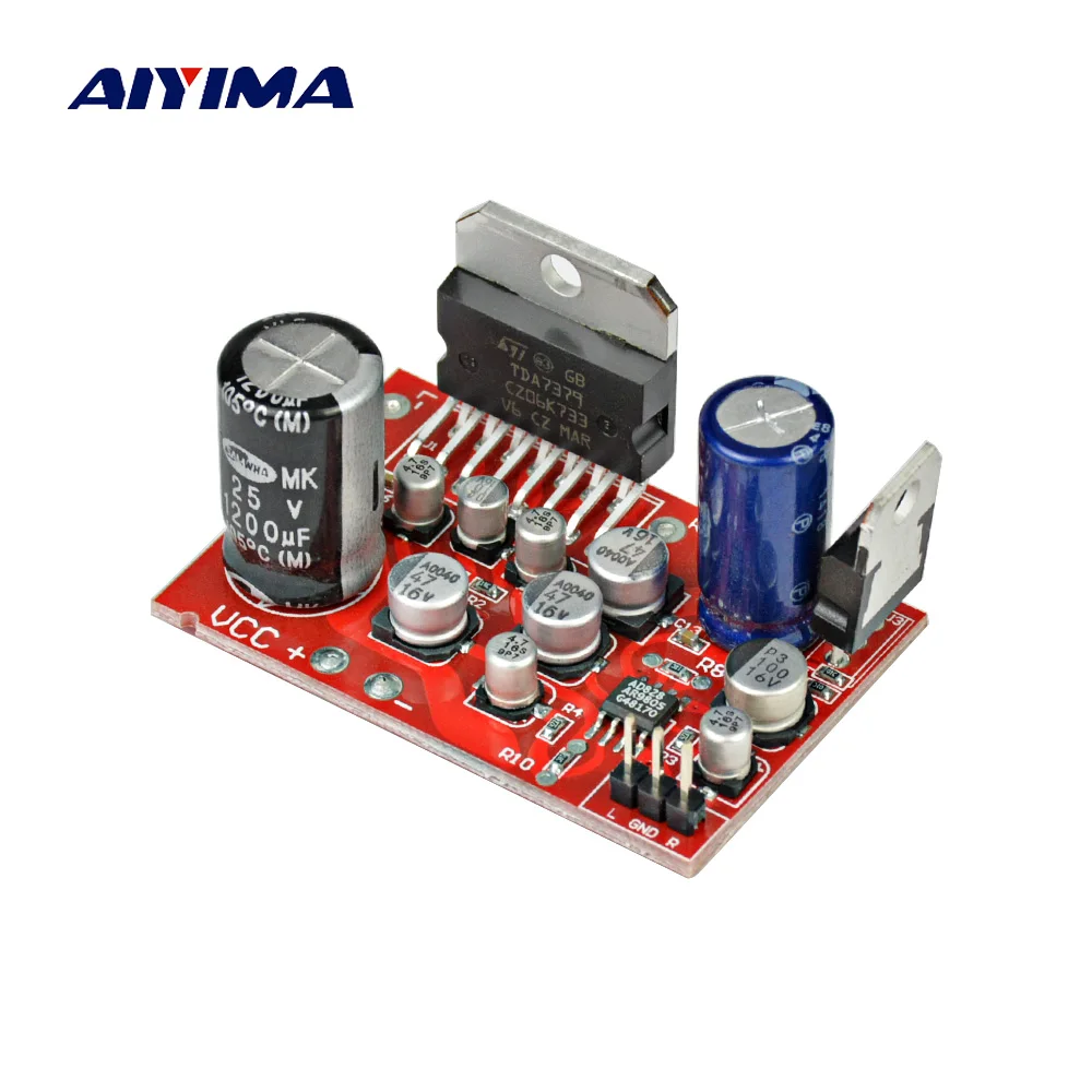 AIYIMA усилители аудио DC12V Amplificador TDA7379 38 Вт+ 38 Вт стерео усилитель доска AD828 предусилитель супер чем NE5532 Электрический модуль