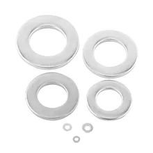 50 pcs M12-M18 SS304 Anel Arruela Arruela De Metal Puro para Parafusos Parafusos de Prata