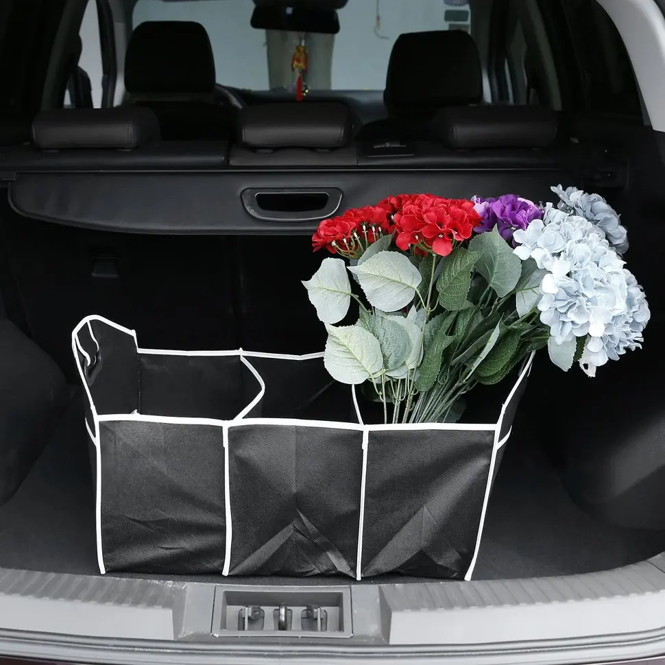 

10pcs Quality 2-In-1 Car Boot Organiser Shopping Tidy Heavy Duty Foldable Storage