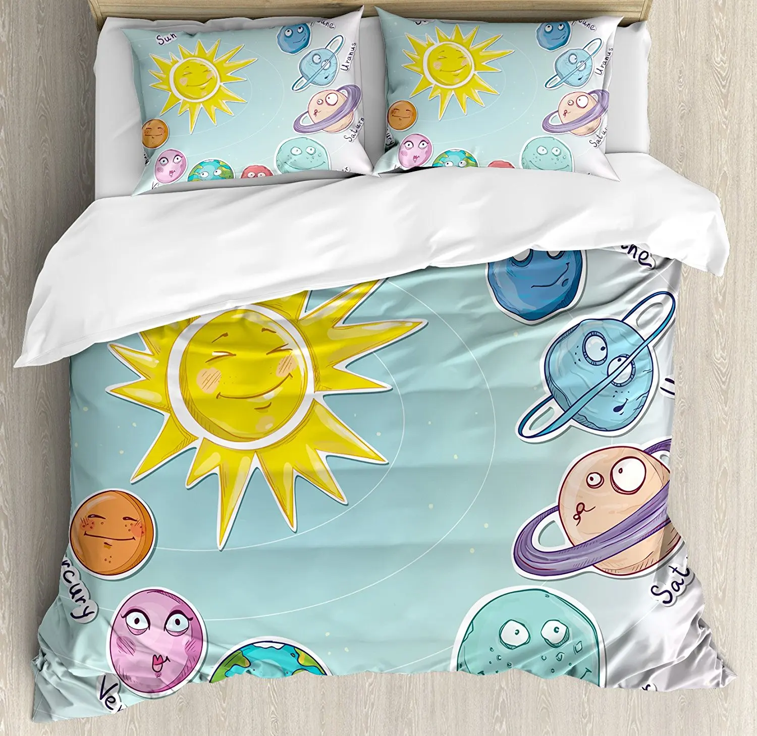 Espace Housse De Couette Ensemble Dessin Animé Mignon Soleil