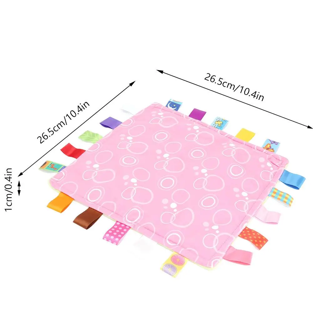 Новорожденного ребенка успокаивающее Полотенца Мягкий комфортный Taggies Одеяло протрите плюшевые игрушки для младенцев с мультяшным принтом ручной игрушки-полотенце детские аксессуары