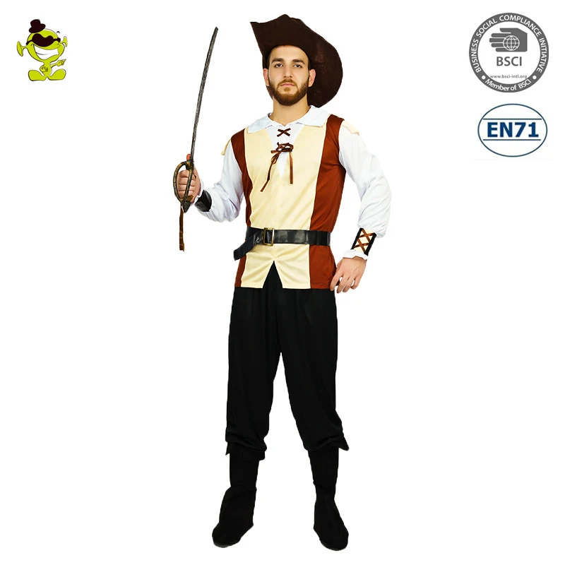 FUN GENTS PIRATE KING OUTFIT FANCY DRESS COSTUME