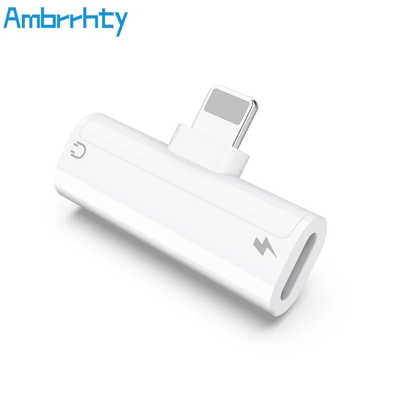 Kopen Voor iPhone 7 jack Headphone Adapter Voor Lightning Splitter Audio Aux charger Voor Bliksem jack Adapter voor iPhone 8 7 plus X