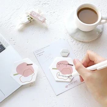 

4 pcs weired shape sticky notes four season Color post memo pad Diary planner marker it stickers Office School supplies EM177