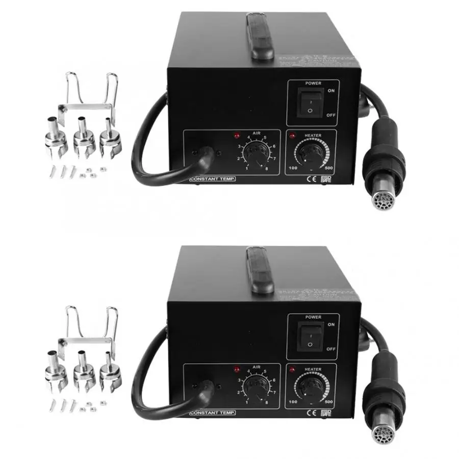 

Soldering Station 350W Hot Air Gun Desoldering Station SMD Rework Station with 3pcs Nozzles TS100 Soldering Iron