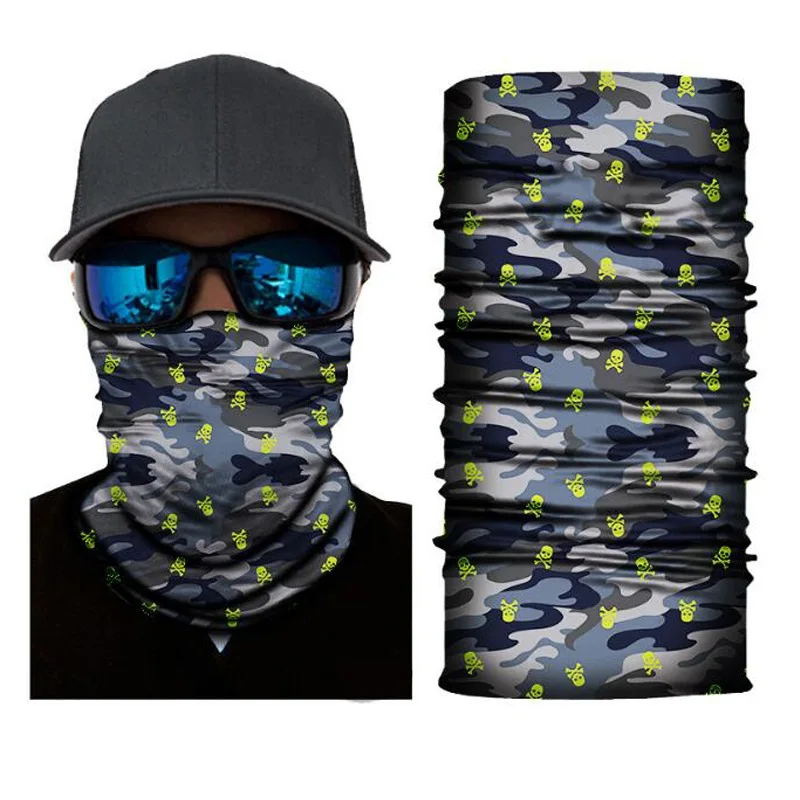 Спорт на открытом воздухе многофункциональная велосипедная мотоциклетная голова теплый шарф на шею маска для катания на лыжах повязка на голову маска с черепом - Цвет: H