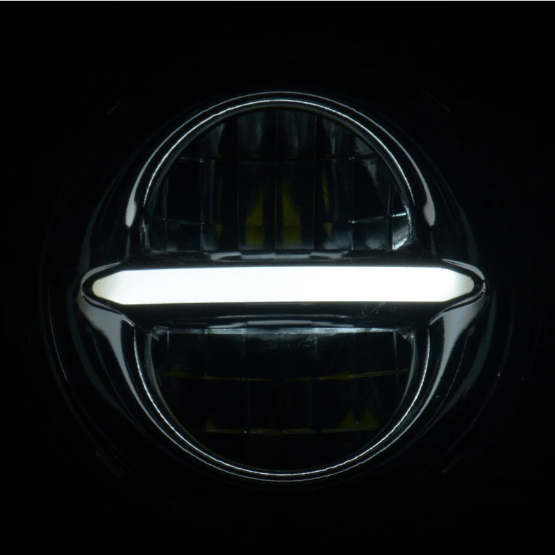 New Style Chrome 5.75 Inch LED Headlights 5 34'' white DRL 50W Motorbike Headlights For Sportster 883 XL883 FXCW FXS FXSTD 未标题-5