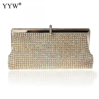 

YYW Women Bag Polyester Clutch Bag Blanks With Rhinestone Evening Clutch Bags For Women Elegant Handbags Bolsos Mujer