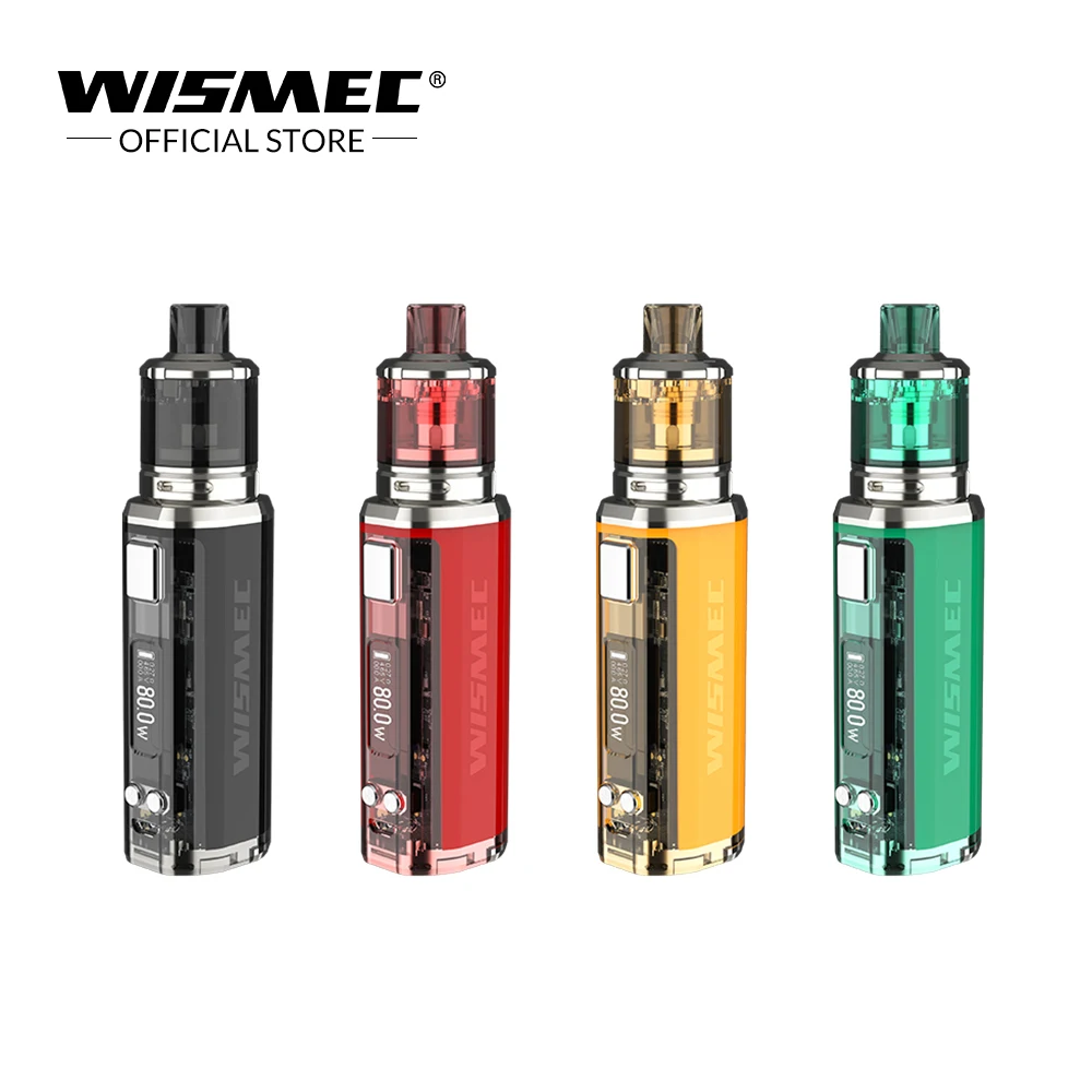 WISMEC SINUOUS V80 Kit with Amor NSE Tank 3ml Capacity 80w SINUOUS V80 box mod Electronic Cigarette vape kit