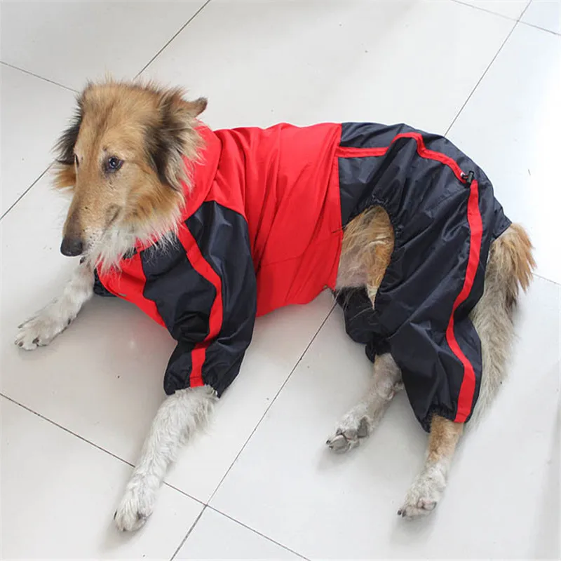 Простой дождевик для больших собак, большая непромокаемая одежда для домашних питомцев, гибкий водонепроницаемый комбинезон на кнопках, комбинезон, уличный дождевик для больших собак, лабрадор