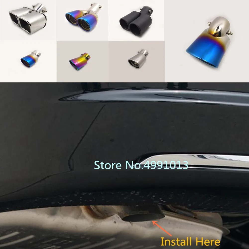 

car cover muffler exterior back end pipe dedicate exhaust tip tail outlet ornament vent For Chevrolet Malibu 2016 2017 2018