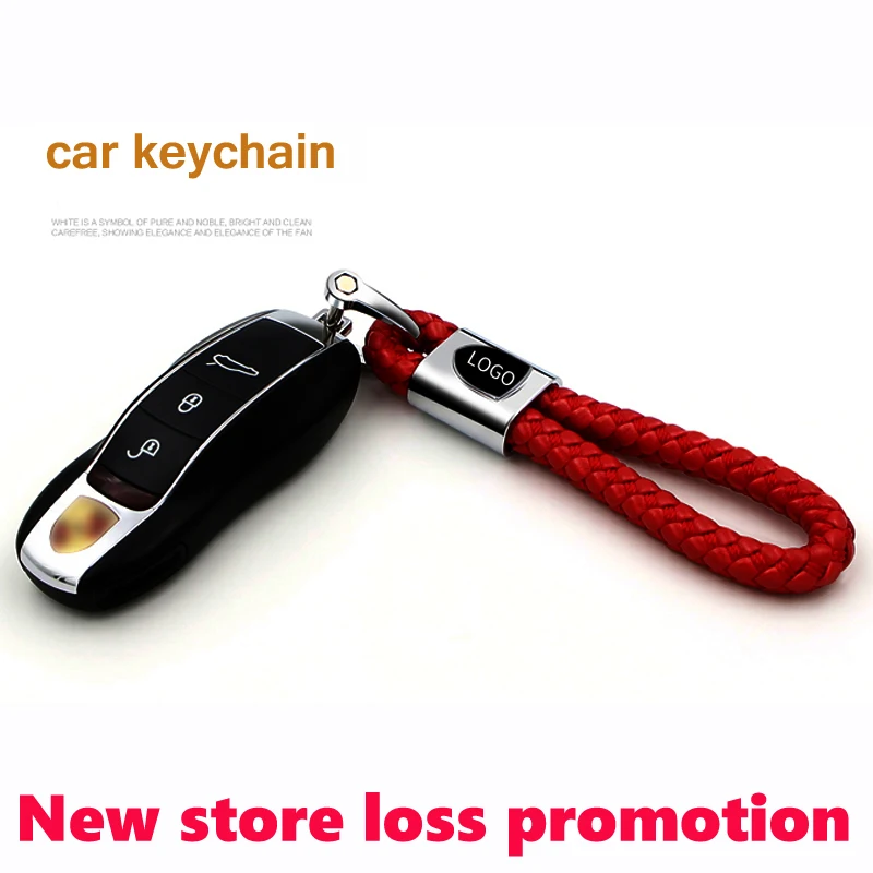 

Creative Hand Knit Leather Rope Decorative Car Key Ring Key Chain For BMW Nissan Kia Citroen Toyota Audi Mercedes honda Peugeo
