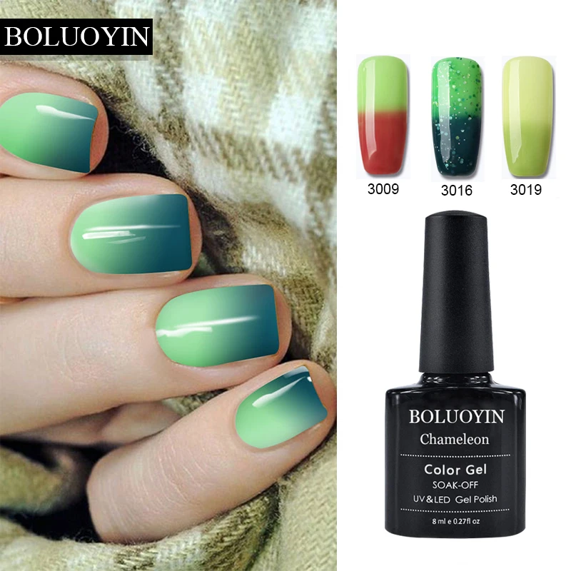 

Thermal Colorful Gel Varnish Glitter 29 Colors Soak Off UV Gel Lacquer Nail Art Temperature Change Color Gel Nail Polish