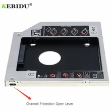 Kebidu 12,7 Алюминиевый металлический материал 2nd HDD Caddy SATA To SATA 2," чехол для SSD, HDD SATA III 3,0 для ноутбука