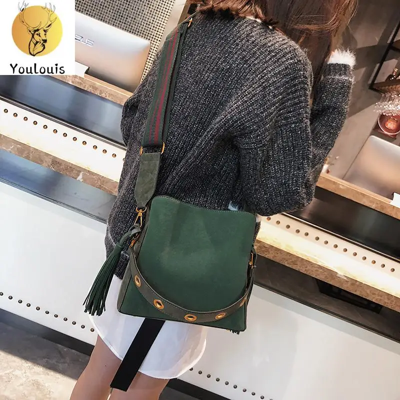 

New Style Fashion Women Handbag Messenger Bags Bucket Pu Leather Shoulder Bag Lady Crossbody Red Bag Female Bags