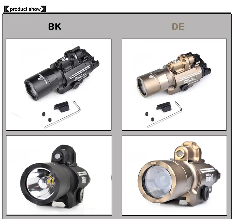 Элемент страйкбол X400 CREE ультра оружие светодиодный пистолет M4 винтовочный фонарь красный точечный Лазер X400U фонарь для ружья 20 мм рейку 450 люмен