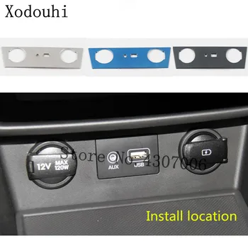 

Car Control Socket Charge USB Cigarette Smoke Lighter Switch Frame Stick Trim For Hyundai Kona Encino Kauai 2017 2018 2019 2020