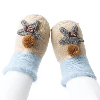 

Fall Winter Thick Warm Baby Plus Velvet Sock Toddler Indoor CartoonSleep Infant Anti-slip Cotton Hosiery Sock for Children