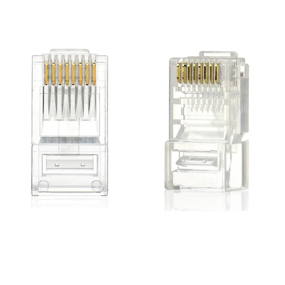 

new 10/50/100PCS Metal Shield RJ45 RJ-45 8P8C Network CAT CAT5 Modular Plug Connector HF sx