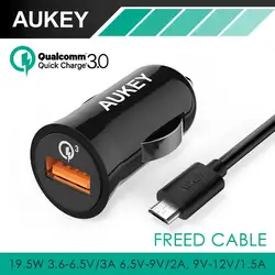 [Qualcomm Quick Charge 3,0] Aukey 3-в-1 автомобиль Зарядное устройство (2.4A для Android + быстрый автомобиль Зарядное устройство для QC 2,0 совместимый Смартфон)