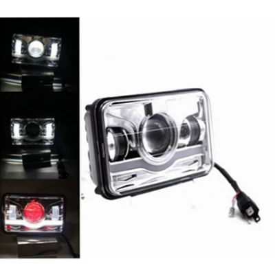 Undoeve светодиодный фонарь для Honda XR250 XR400 XR650 и Suzuki DRZ с 4*6 дюймов светодиодный налобный фонарь - Цвет: chrome NO2