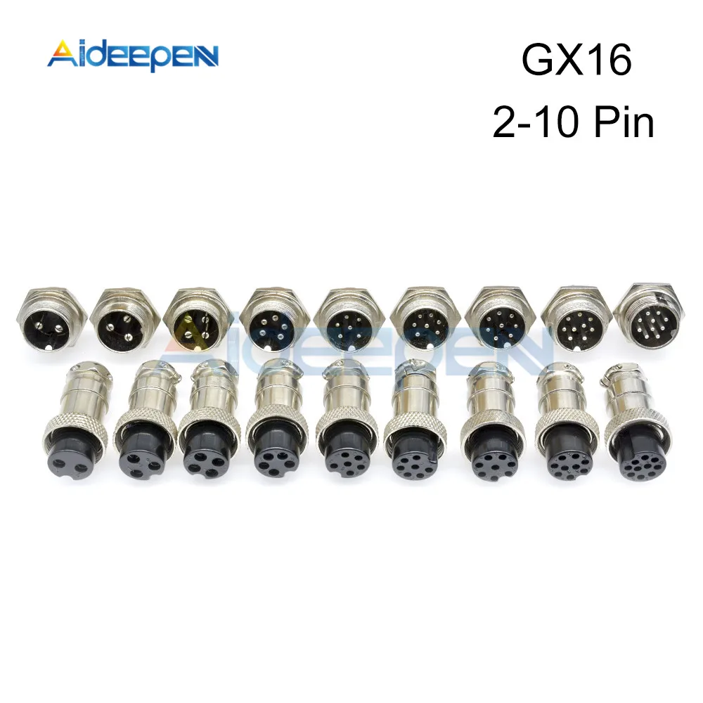 

100 set GX16 3 Pin + 100 set GX16 4 Pin Male & Female 16mm Circular Aviation Socket Plug Wire Panel Connector