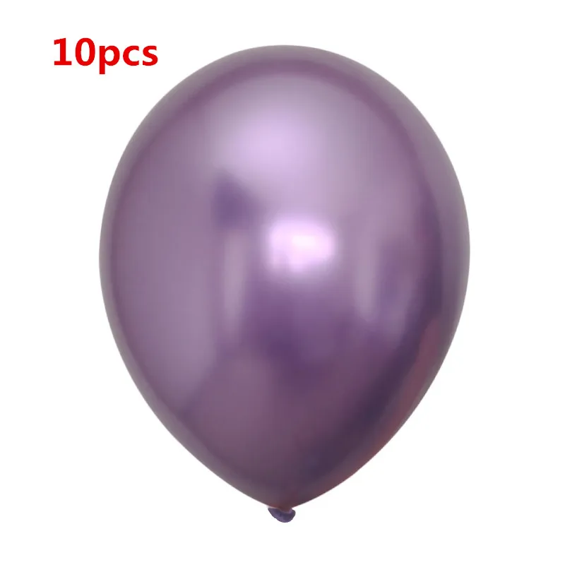 12 дюймов металлические хромированные латексные шары корона с надписью «Happy Birthday», воздушные шары со звездами на свадьбу, день рождения, Детские вечерние украшения - Цвет: purple