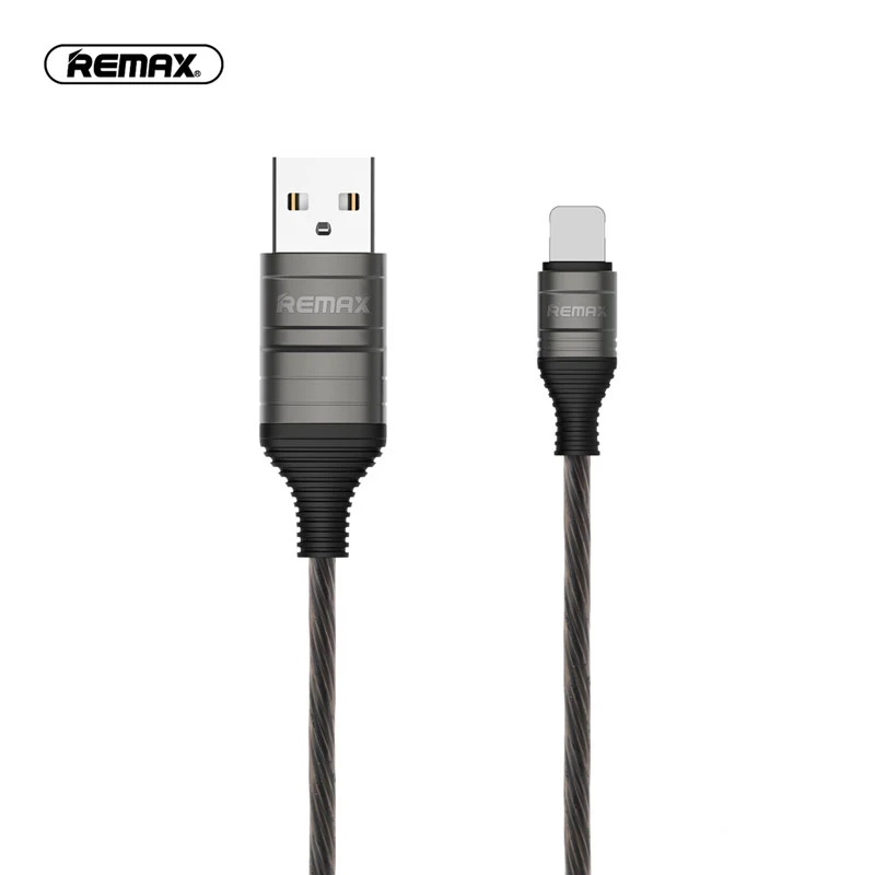 Remax светодиодный светящийся течёт 2.1A USB кабель для быстрой зарядки для iPhone 11 Pro Xs max XR X 8 7 6 plus 6s 5 s