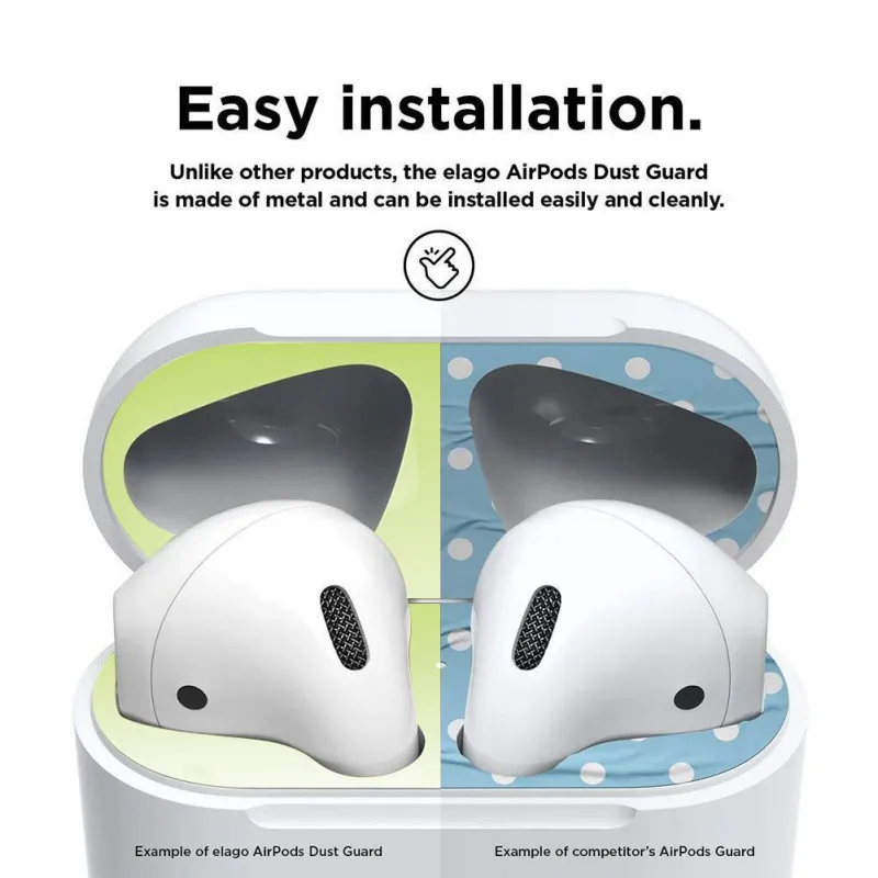 

Metal Dust Guard for Apple AirPds Case Cover Accessory Protection Sticker Skin Protecting AirPods from Iron Metal Shavings