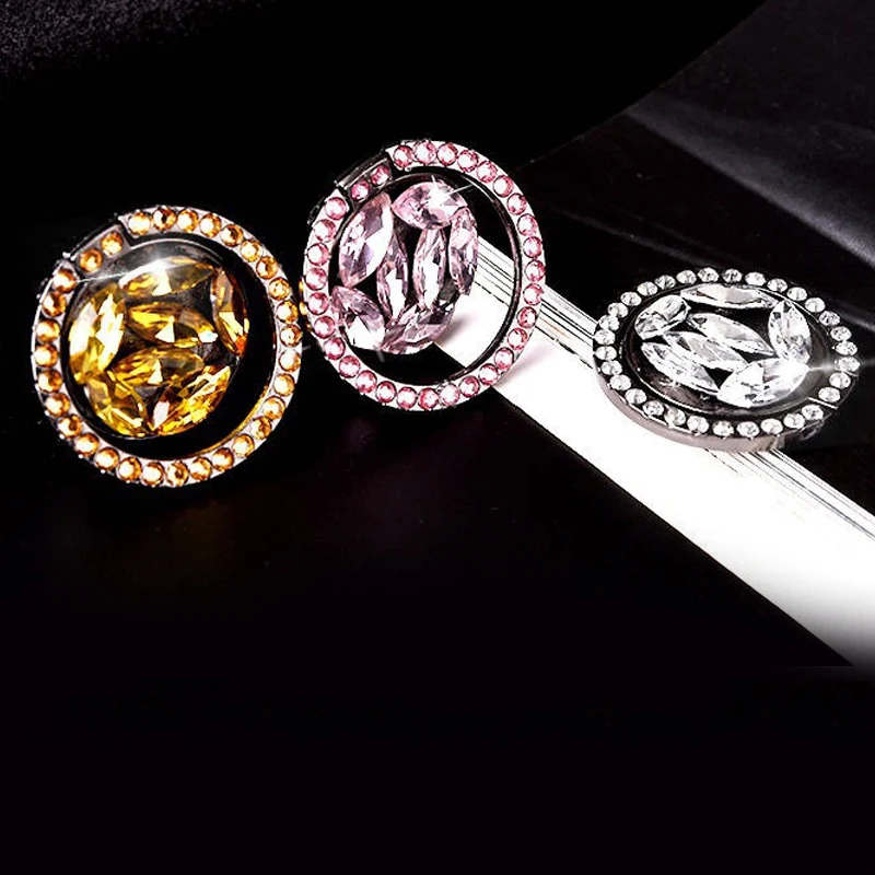Finger Ring Phone Holder With Bling Diamond 360 Degree SmartPhone Stander For iPhone Samsung Universal Metal Cell Phone Mount (6)