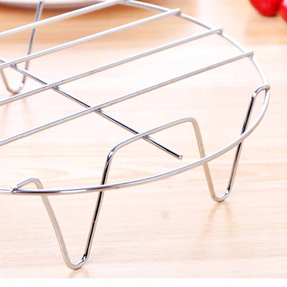 

Cooking Rack Round 304 Stainless Steel Baking and Cooling Steaming Rack Wire Stand Cookware Fit for Air Fryer Instant Pot Pres
