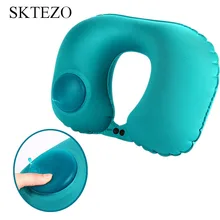 SKTEZO Hot Sale 2018 Portable Automatic Inflatable Neck Pillow Travel Pillow Neck Airplane Pillows Rest Comfort Small U type