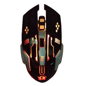 

100% 3200DPI 7 LED Optical 6D Button USB Wired Game Mouse professional desktop mouse T9