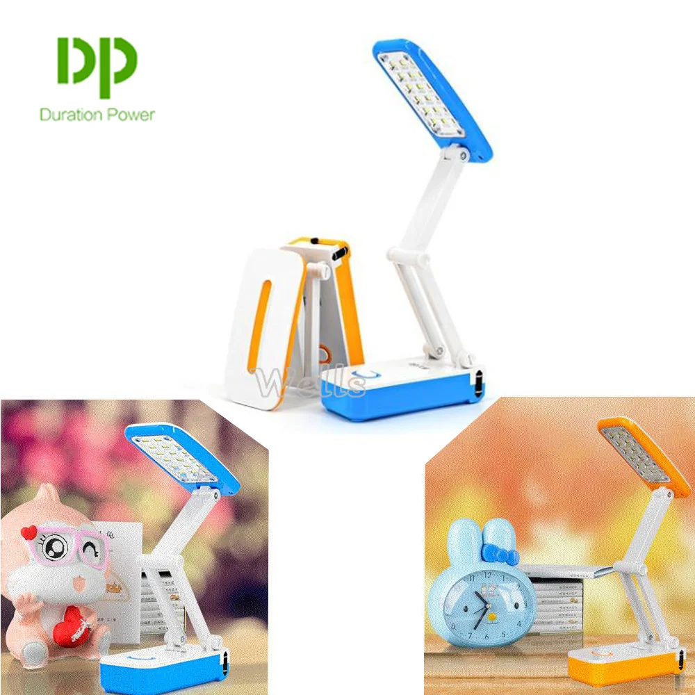 

Duration Power Students Mini Reading Desk Lamps 700mAh Battery Folding Rechargeable 18 LED Dimmable Table Lamps Adjustable Lamps