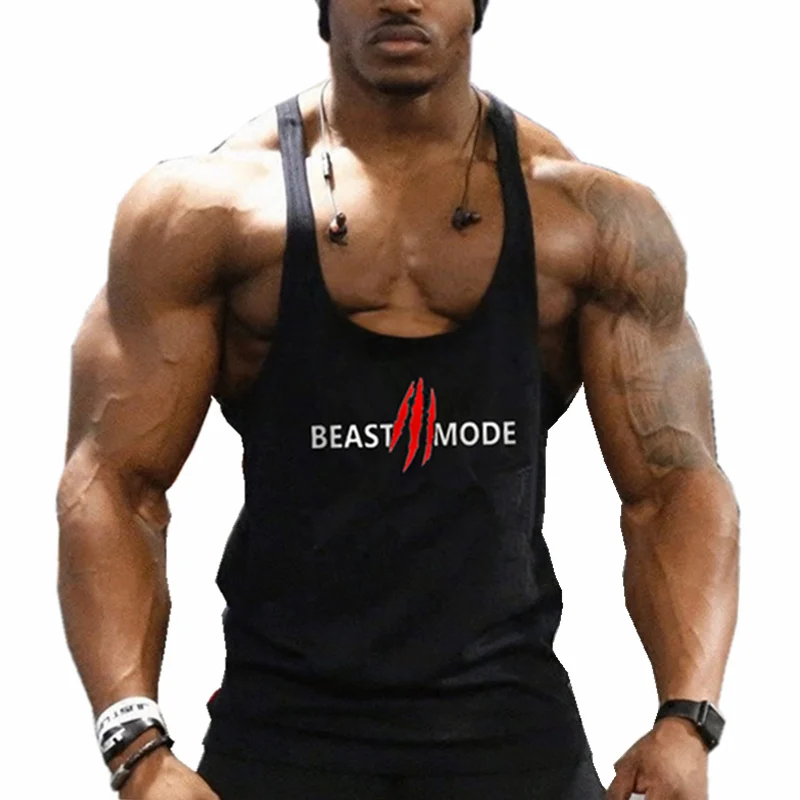 

2018New Arrival Gyms Stringer Tank Top Men Bodybuilding and Fitness Men's Singlets Tank Top Shirts gyms Clothes Sportswear Vest