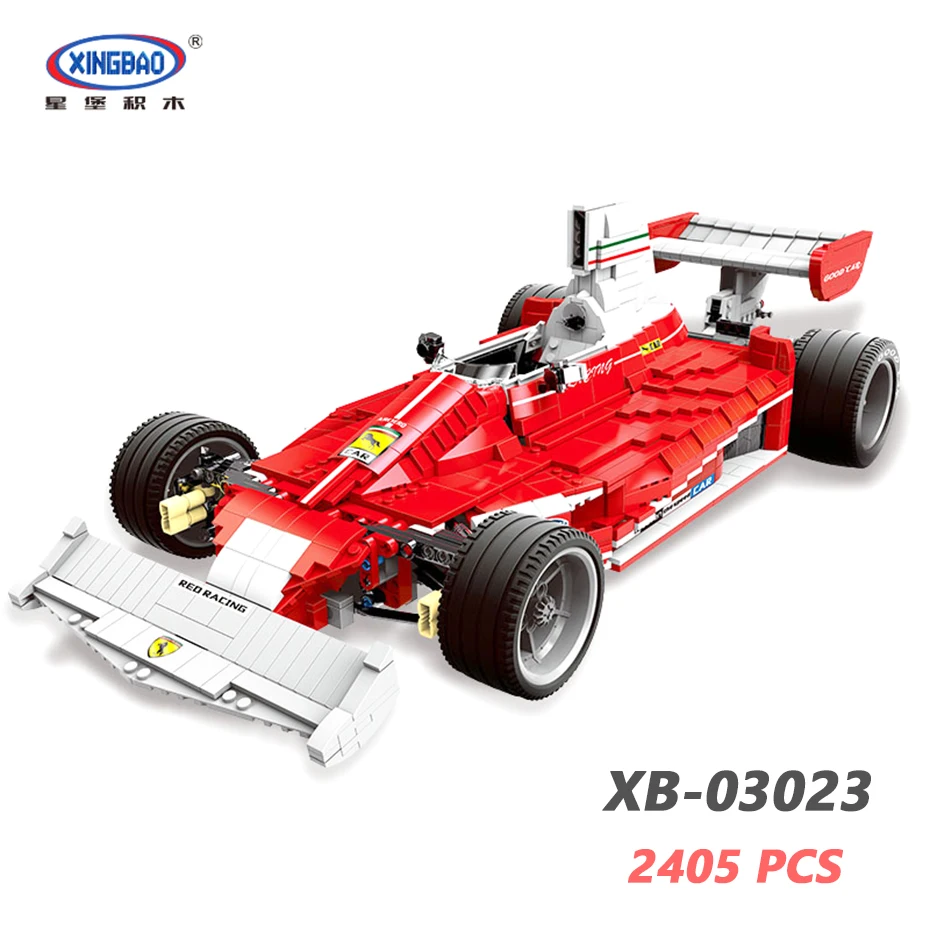 XINGBAO 03023 Genuine TECHNIC Car Series 2405PCS The Red Power Racing Car Set Building Blocks Bricks Compatible Legoing Technic