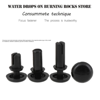 

100pcs R5075 Diameter Hole White Black Nylon Plastic Insulating Fastener Retainer Cover PC Board Clip R Type Push Rivet