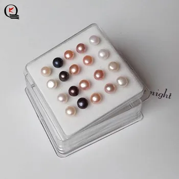 

10 Pairs 1 Box Romantic Female Pearl Stud Earring Multi Color Silver Ear Stud Fashion Jewelry For Women Engagement Wedding Party