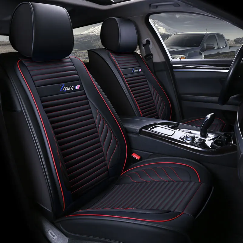 

PU Leather Universal Car Seat Cover Auto Seats Covers for skoda fabia 1 2 3 octavia a5 a7 rs rapid spaceback superb yeti kodiaq