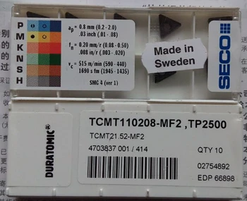 

10 PCS TOOLS CARBIDE INSERT TCMT110208-MF2 TP2500