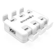 BlitzWolf EU US AU UK High Speed 50W Smart 6 Port Desktop Universal Micro USB Charger USB Adapter With Power3S Tech