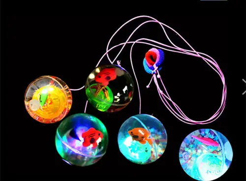 Luminous bouncing ball with elastic string light clear transparent crystal playball children pet toy doggy kids girls boys gift 17