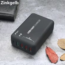 Зарядное устройство QC 3,0 с несколькими портами и быстрой зарядкой, настольное универсальное умное зарядное устройство с разъемом USB type C, зарядное устройство с разъемом US, EU, UK, AU