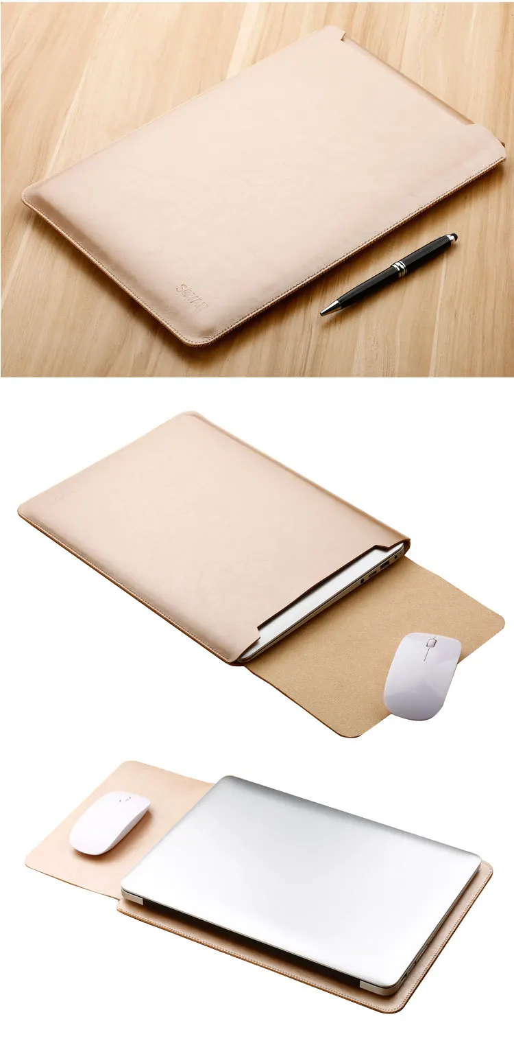 Slim Coque For Macbook Air 13 Pro 13 Laptop Cover Patent Leather Pouch For Macbook Pro 13 15 2017 2018 A1989 A1990 Sleeve Cover (4)