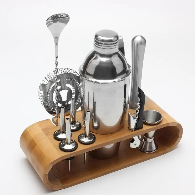 

12 Pcs/Set 250ml 350ml 550 ml 750ml Stainless Steel Cocktail Shaker Bar Set Wine Martini Drinking Mixer Boston Style Shaker