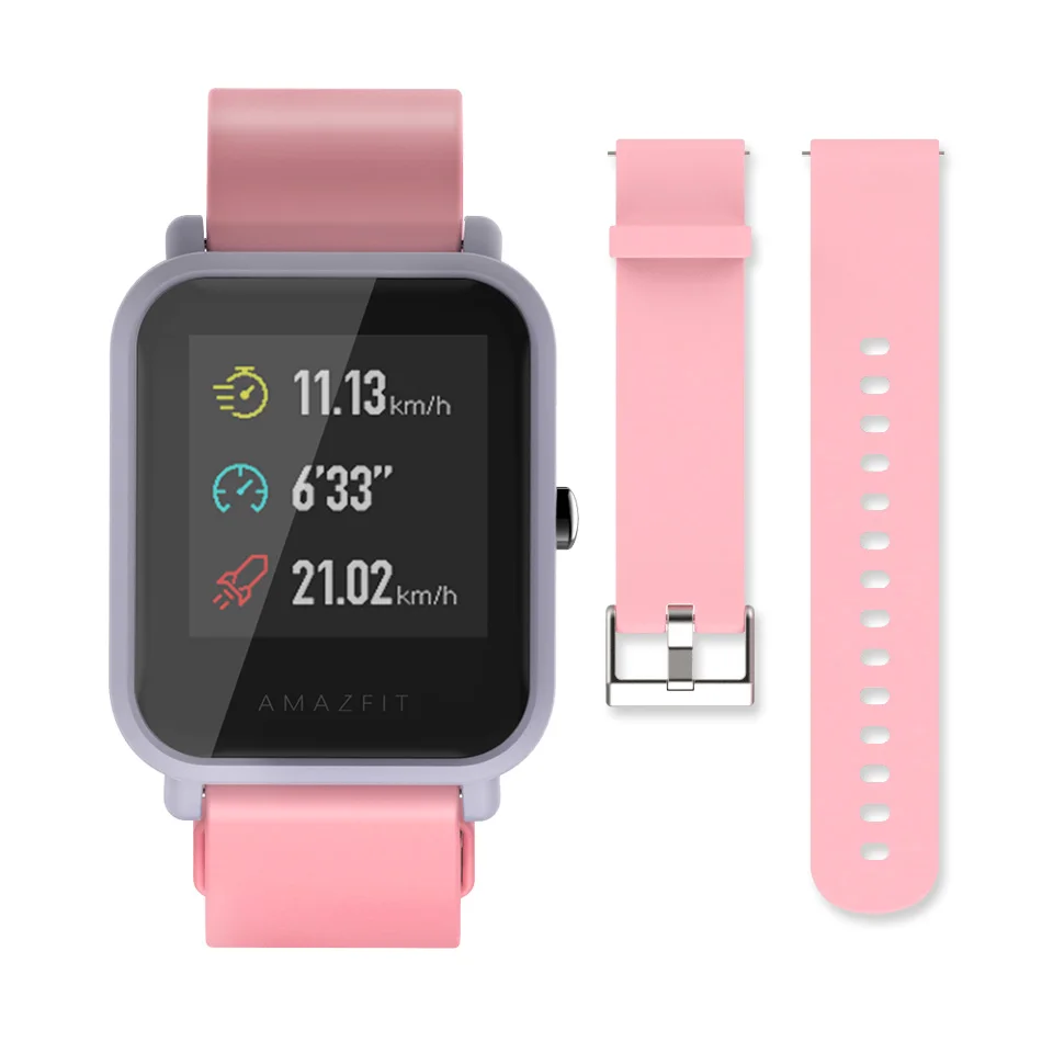  Mijobs 20mm Wrist Strap Bracelet Protective Case Cover PC Shell for Huami Xiaomi Amazfit GTS Bip BI - 32892315490